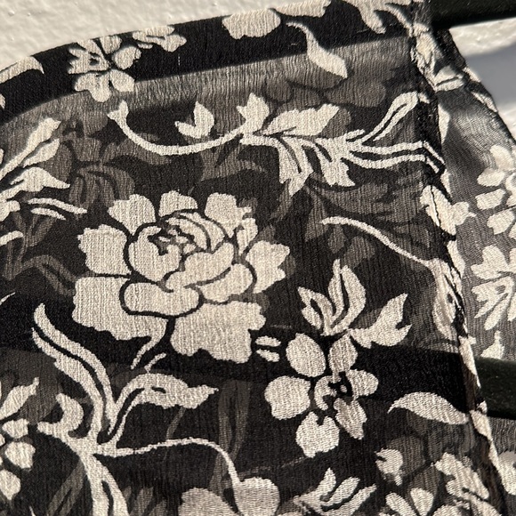 WINTER KATE *Crane* black grey floral silk kimono cardigan top blouse XS/S - Picture 9 of 9